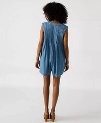 STEVE MADDEN Rodeo Ready Denim Romper in blue - women's pants - detail view