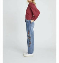 Driftwood - Parker X Varsity Vines Embroidered High-rise Barrel Jeans
