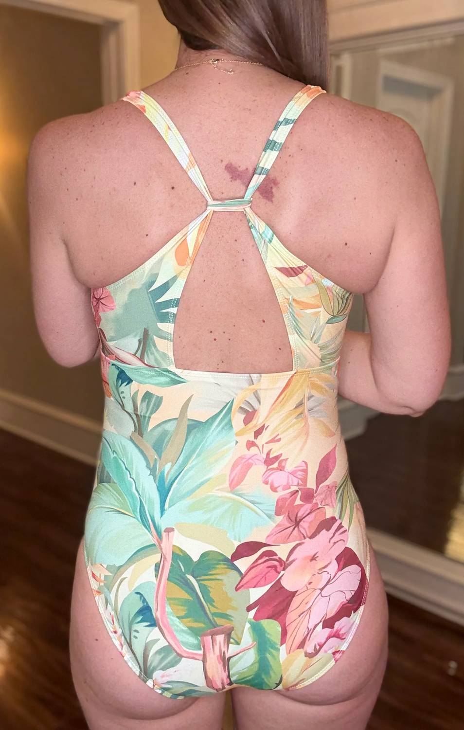 Sweet Karma - Floral Swimsuit With Yellow Wrap
