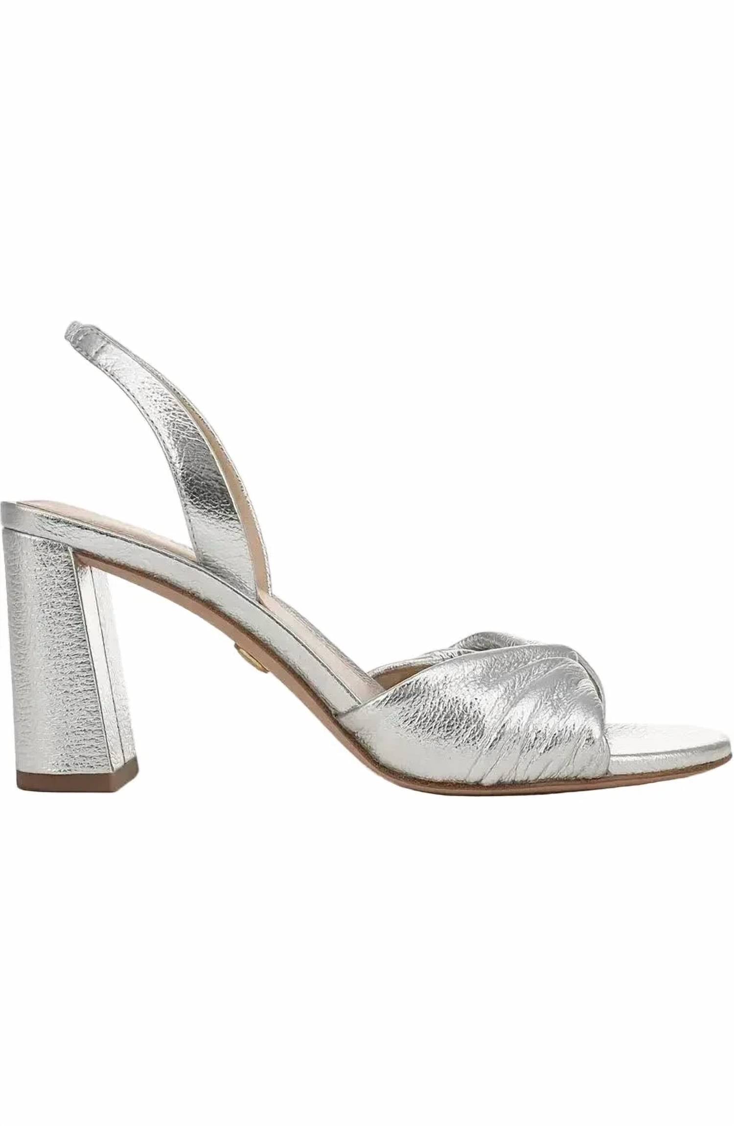 Veronica Beard - Women's Tullia Metallic Leather Slingback Sandal