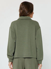 Current Air - Collared Half-zip Pullover Sweatshirt