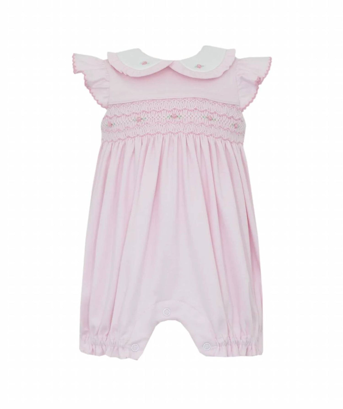 Petit Bebe - Kid's Elizabeth Geometric Smocked Knit Short Romper