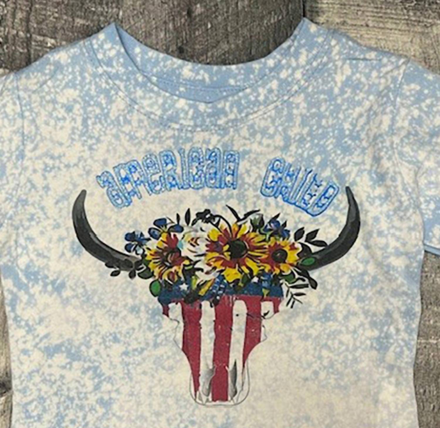 Bratti Mati - Infant Toddler American Child Bleached Tee