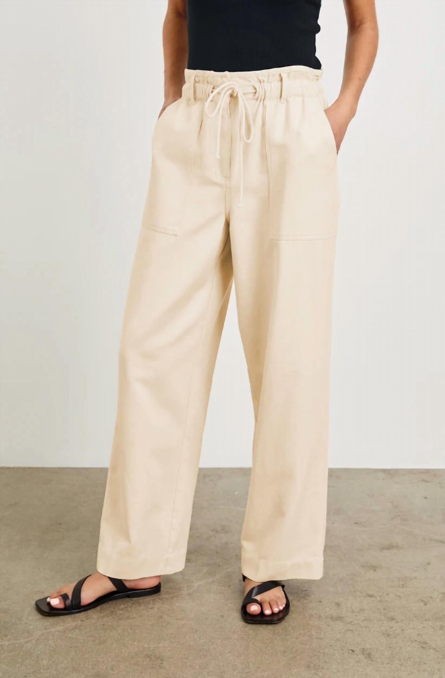 Rails Ryan Drawstring Pants in ecru - women's pants