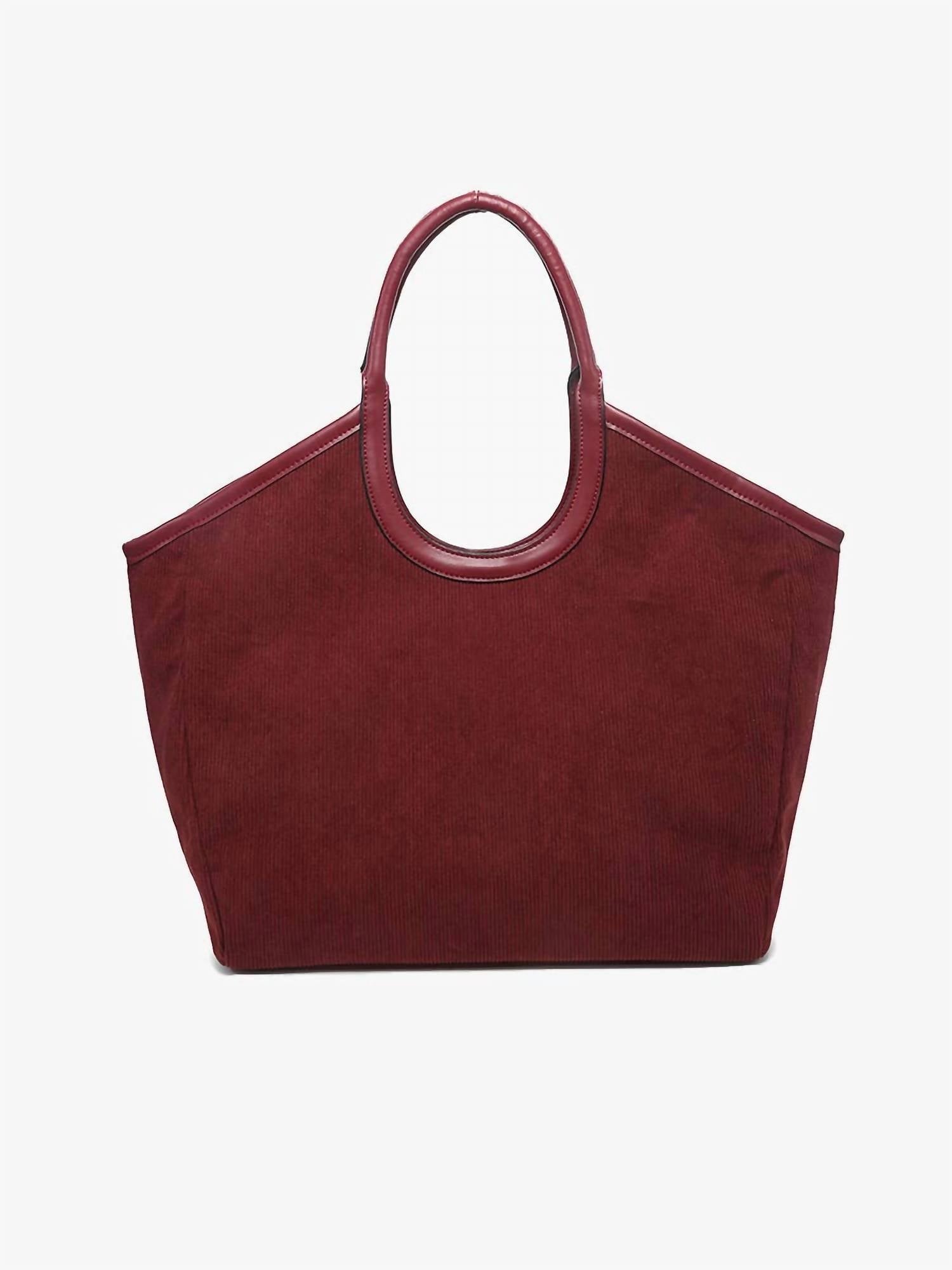 Jen & Co. - Women's Piper Contrast Corduroy Mini Tote Bag