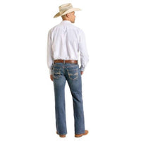 Rock & Roll Denim Men's Raised Embroidered Revolver Vintage Jeans in medium wash - men's jeans - alternate view