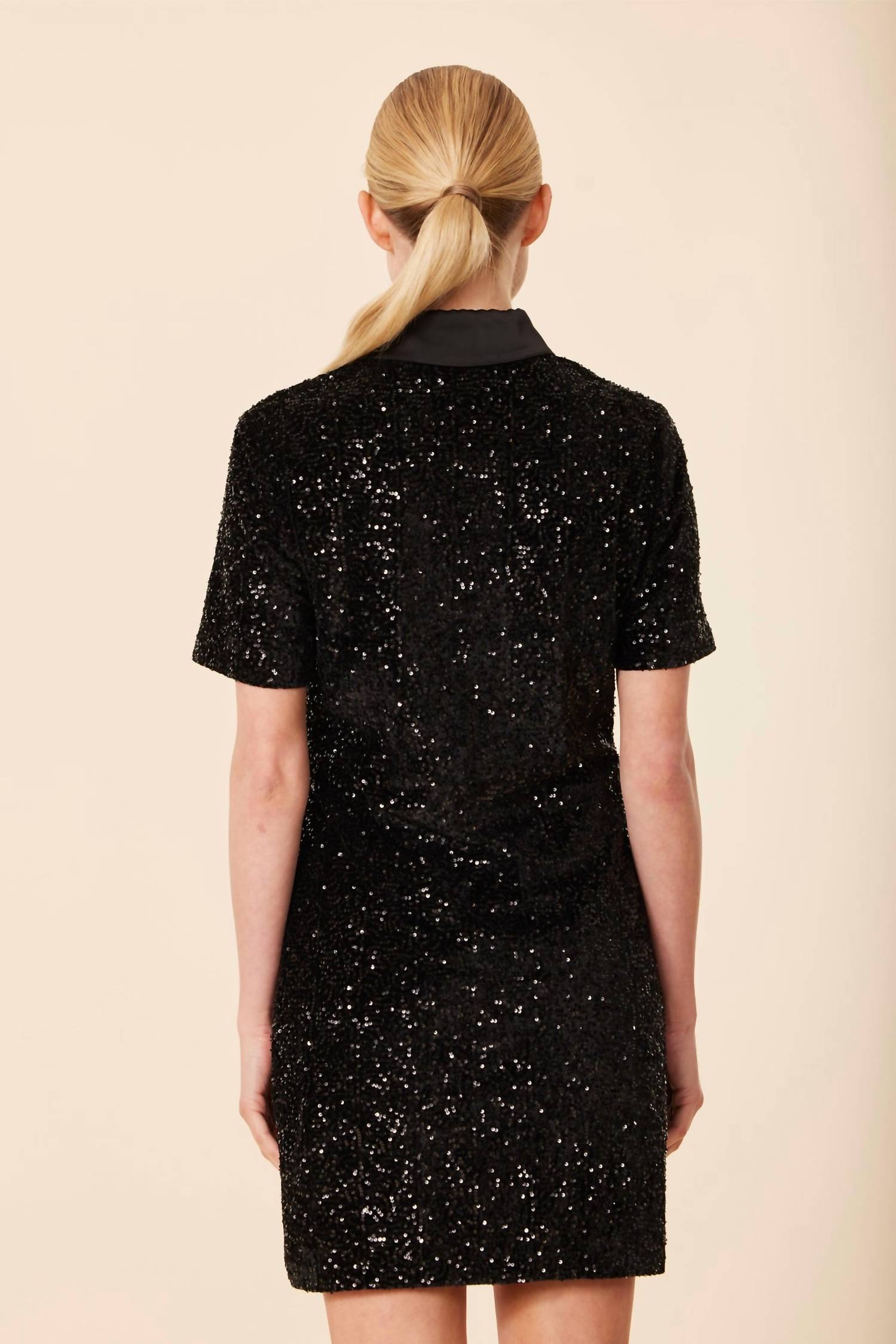 Dolce Cabo - Sequin Polo Short Sleeve Dress
