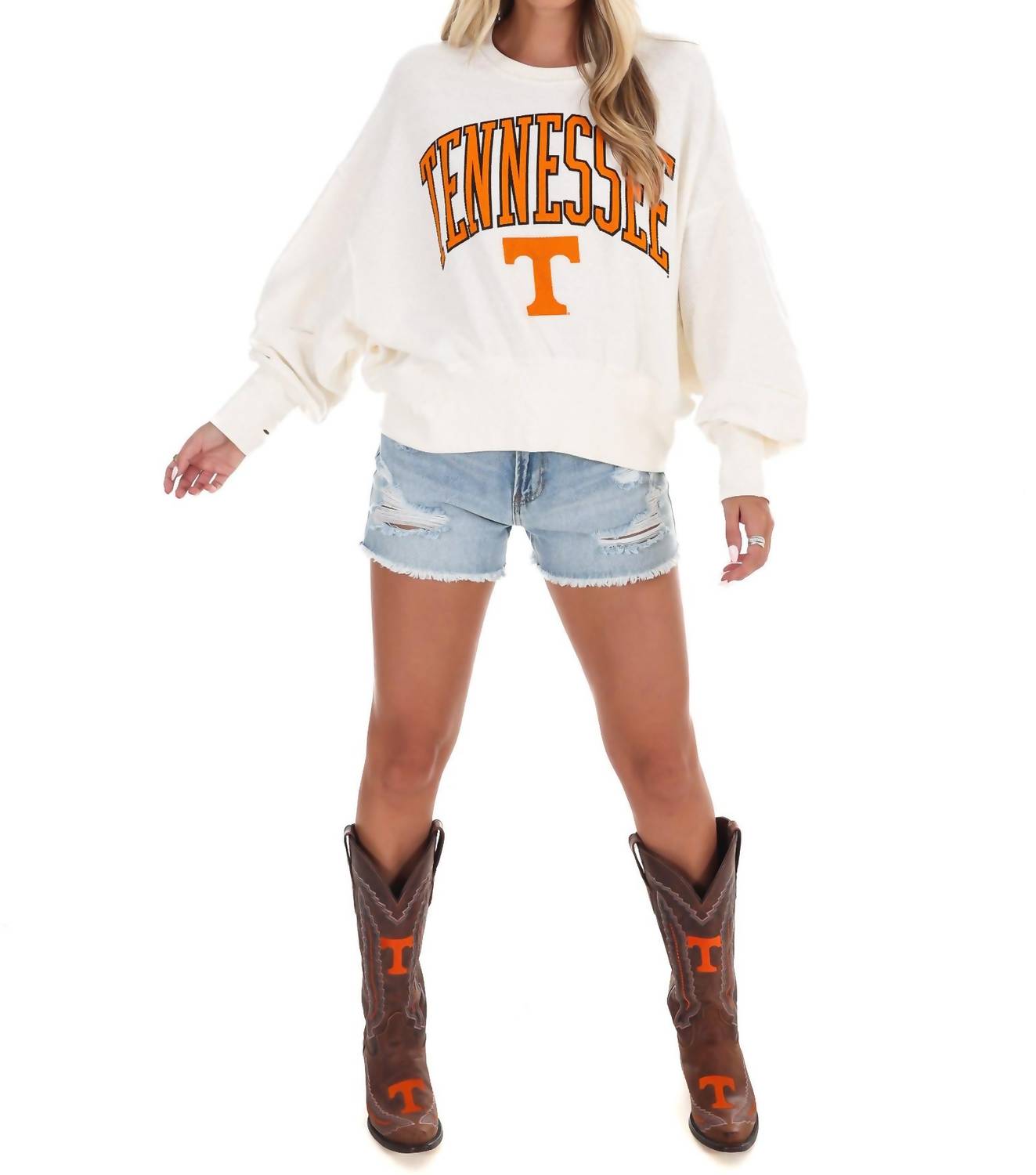 Pressbox - Tennessee Herringbone Fleece Sweatshirt