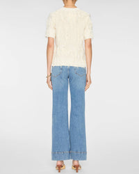 Ulla Johnson Rumi Cotton Blend Top in pristine - women's t-shirt - alternate view