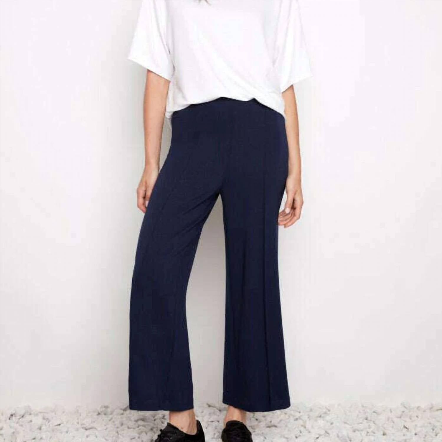 Up! - Provence Wide Leg Pintuck Cropped Pants