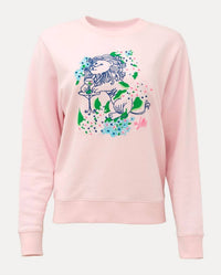 Lilly Pulitzer BALLAD LONG SLEEVE SWEATSHIRT in multi lydia lion embellishment - women's top - view 6