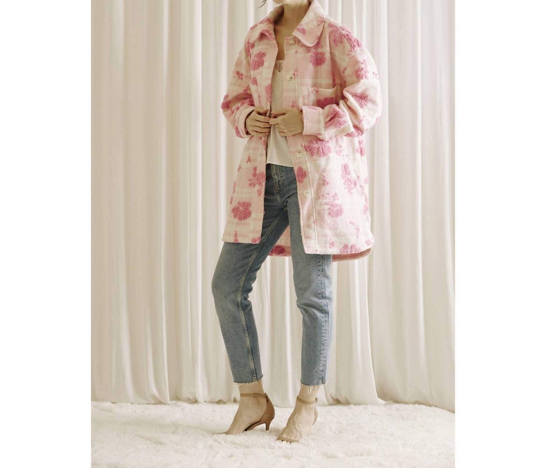 Storia - Jackie 3d Floral Sherpa Jacket