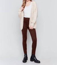 CHARLIE B Women's Boucle Net Cardigan in heather beige - women's cardigan - alternate view