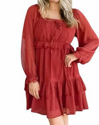 Listicle - Tiered Puff Sleeve Dress