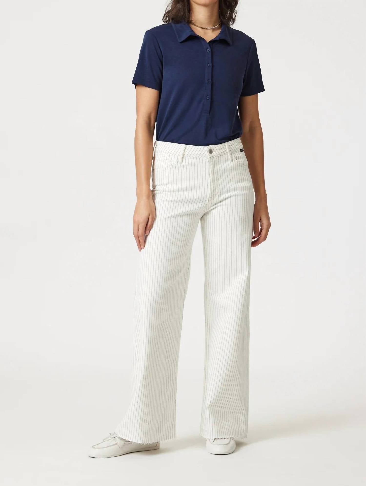 Mavi - Paloma Mid Rise Stripe Jeans
