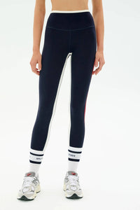 SPLITS59 Sam High Waist Rigor Leggings in indigo white - women's pants