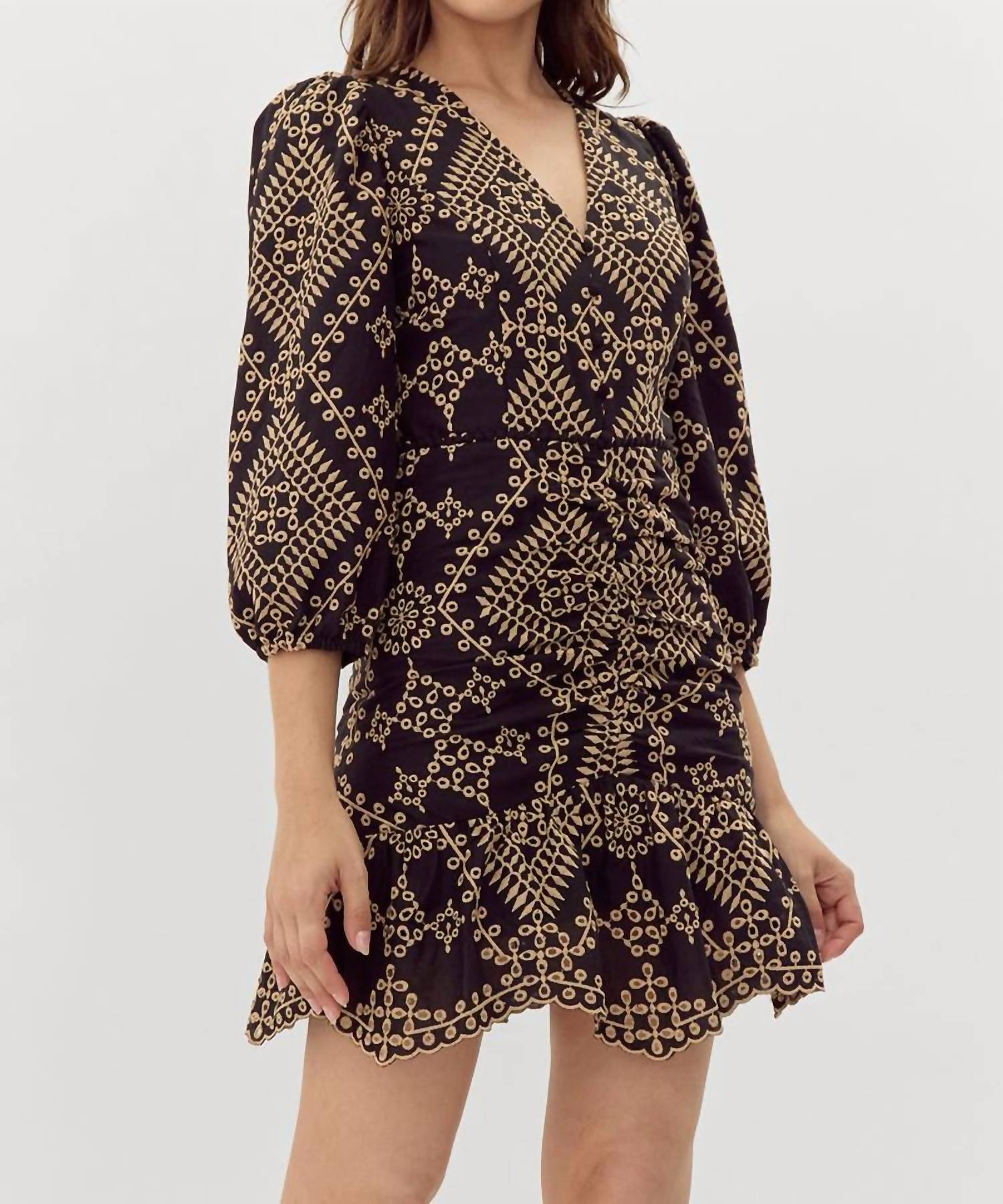 Adelyn Rae - Poppy Embroidered Mini Dress
