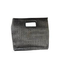 Joy Susan Women's Rio Faux Cane Cutout Handle Bag in black - women's bag