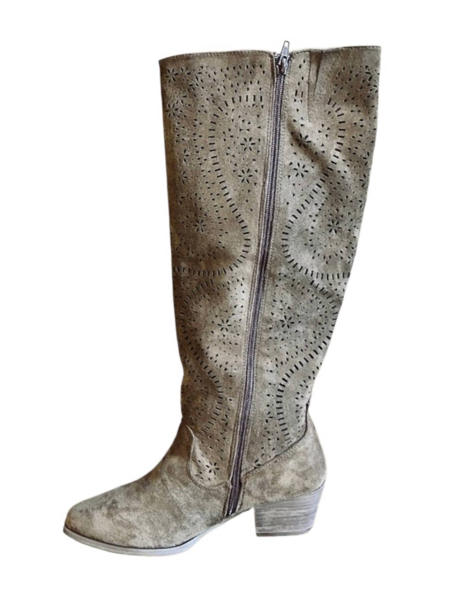 Very G Men's Mara Tall Boot in sand - men's boots - detail view