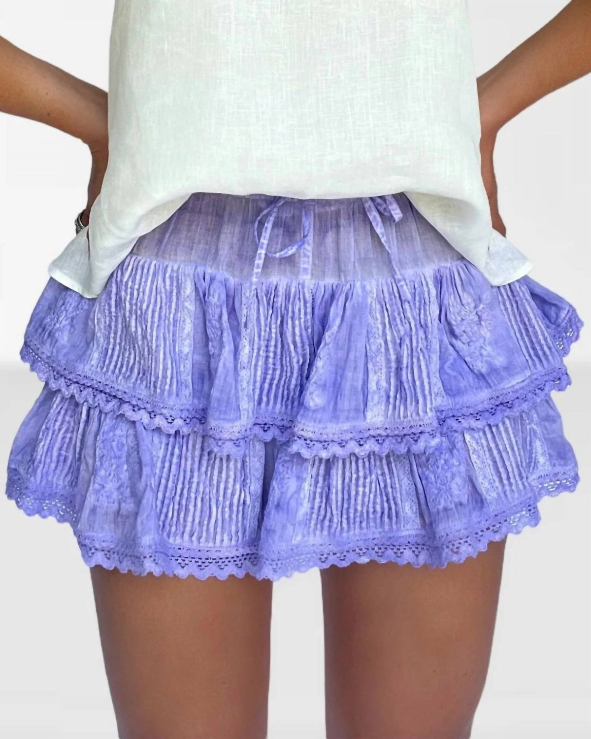 Queen Of Sparkles - Washed Ruffle Skort