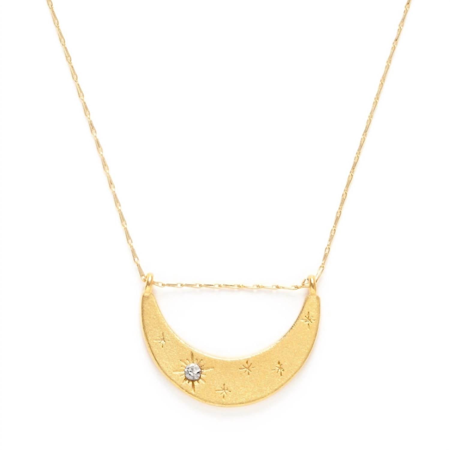 Amano Studio Women's Starlight Crescent Necklace in gold - women's jewelry