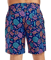 Tipsy Elves Party Pineapple Stretch Swim Trunks in multi - men's swimwear - detail view