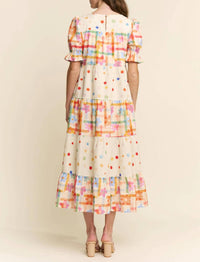 J.Nna - Amabel Summer Mixed Print Dress