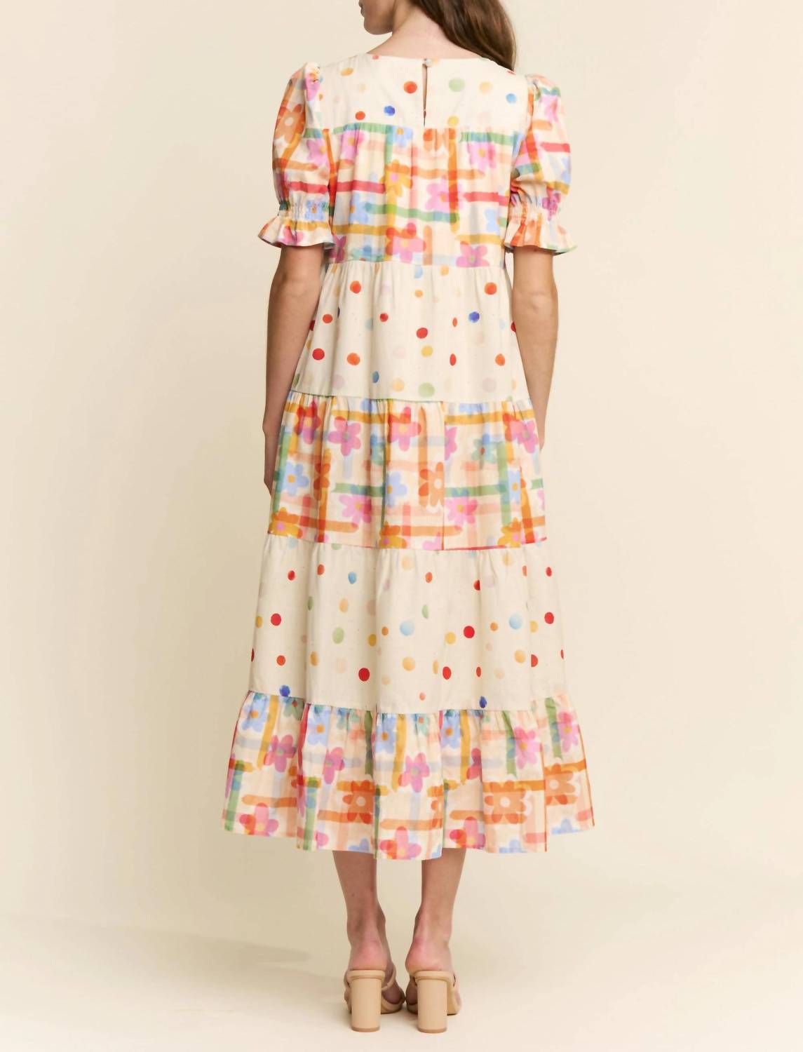 J.Nna - Amabel Summer Mixed Print Dress