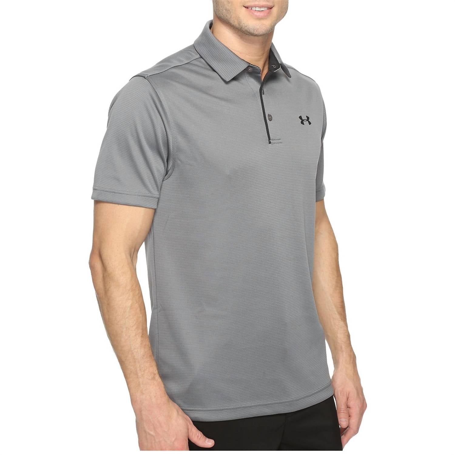 UNDER ARMOUR Tech Button Up Placket Polo in graphite - men's shirt - view 8