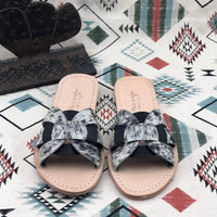 Agave Sky Women's Olivia Slides in salt pepper - women's shoe