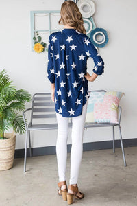 Heimish Usa - Roll Up Button Sleeve Top