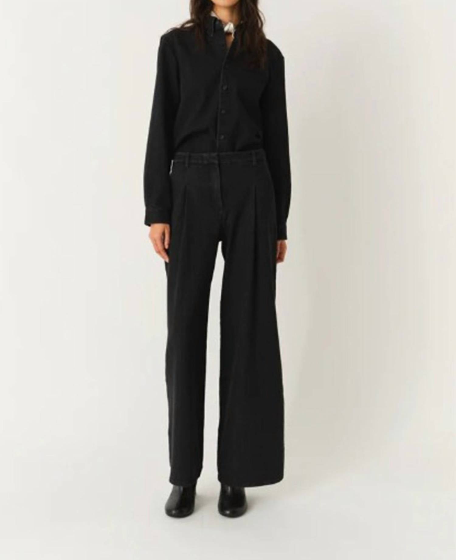The Garment Merci Anagram Pants in black denim - women's pants - alternate view