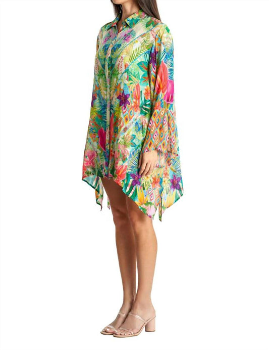 La Moda Clothing - Island Girl Button Front Cover Up