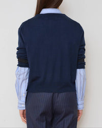 We-Ar4 - Flapper Knit V-neck Sweater