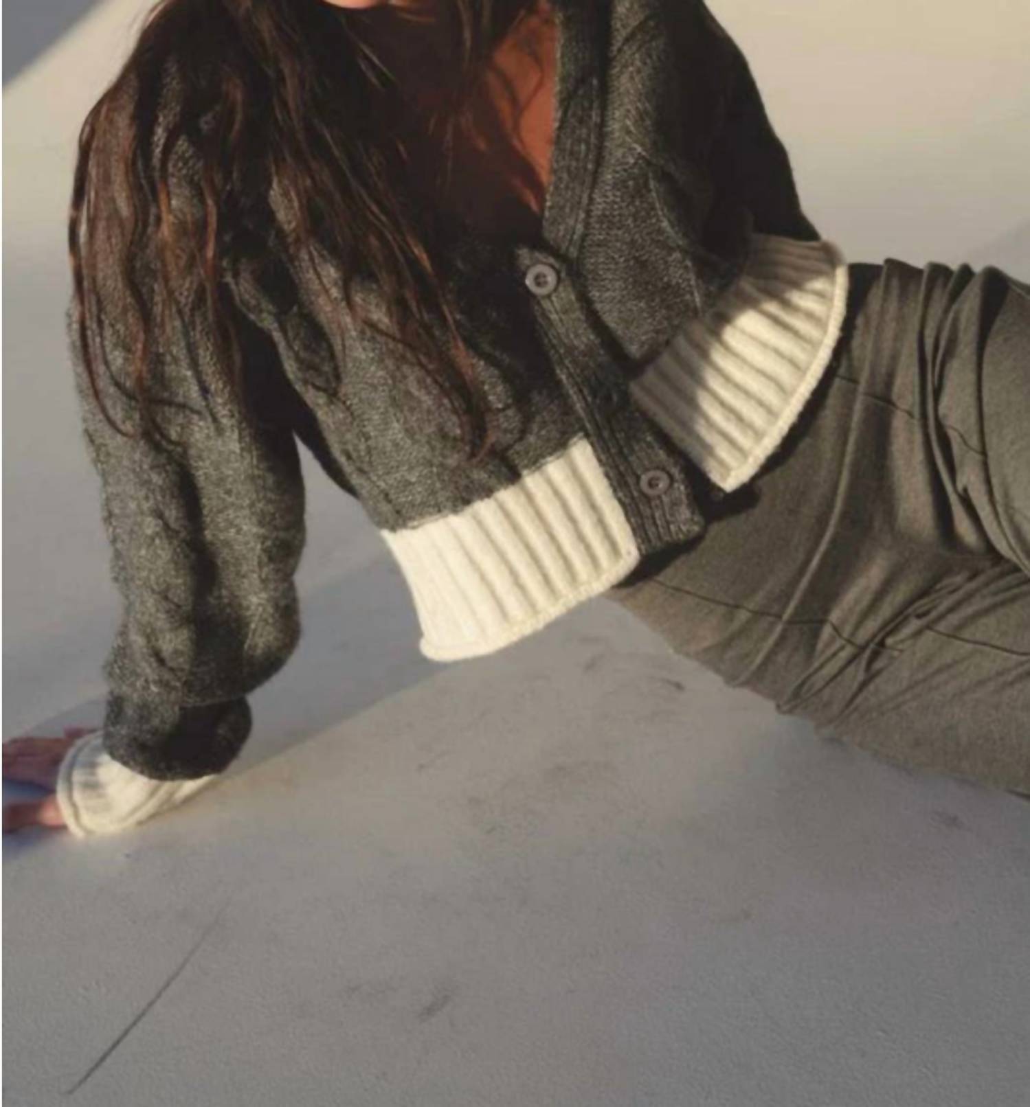 Elan - Logan Color Block Cardigan
