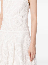 SIMKHAI Vallan Sleeveless Mini Dress in white - women's dress - detail view