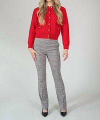 Lisette L - Mini Flare Plaid Pant