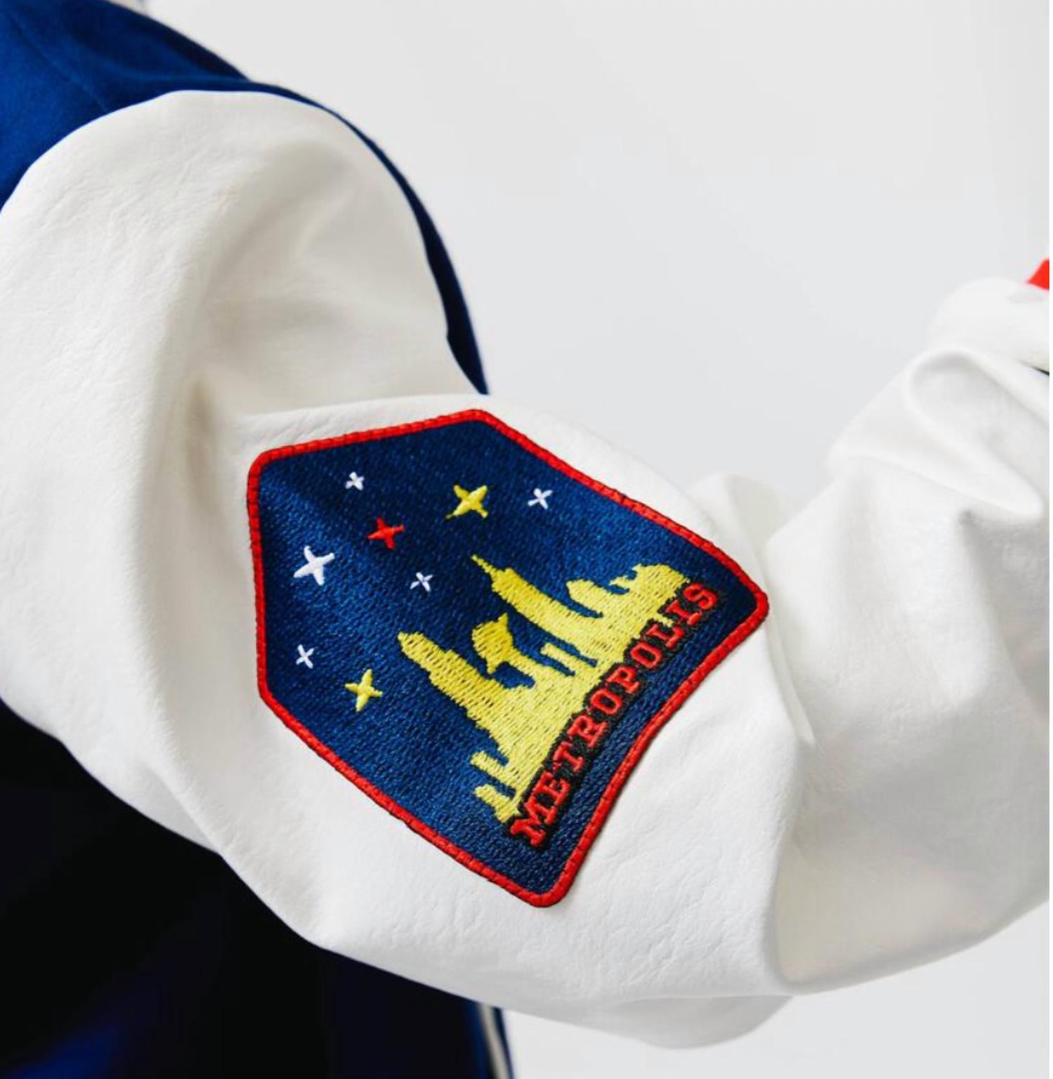 Lola + The Boys Boy's Superman Bomber Jacket in navy - item - view 5