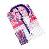 Eight X - Men's Button Down Print Shirt With Paisley Trim