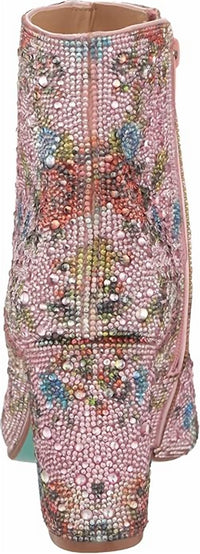 Betsey Johnson Women's Cady Floral Bootie in pink - women's shoe - view 5