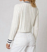 Central Park West - Coen Cable Zip Up Bomber Jacket