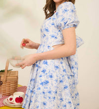 Blu Pepper - Floral Open Back Mini Dress