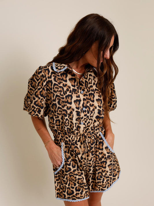 Anniewear - Leopard & Lace Romper