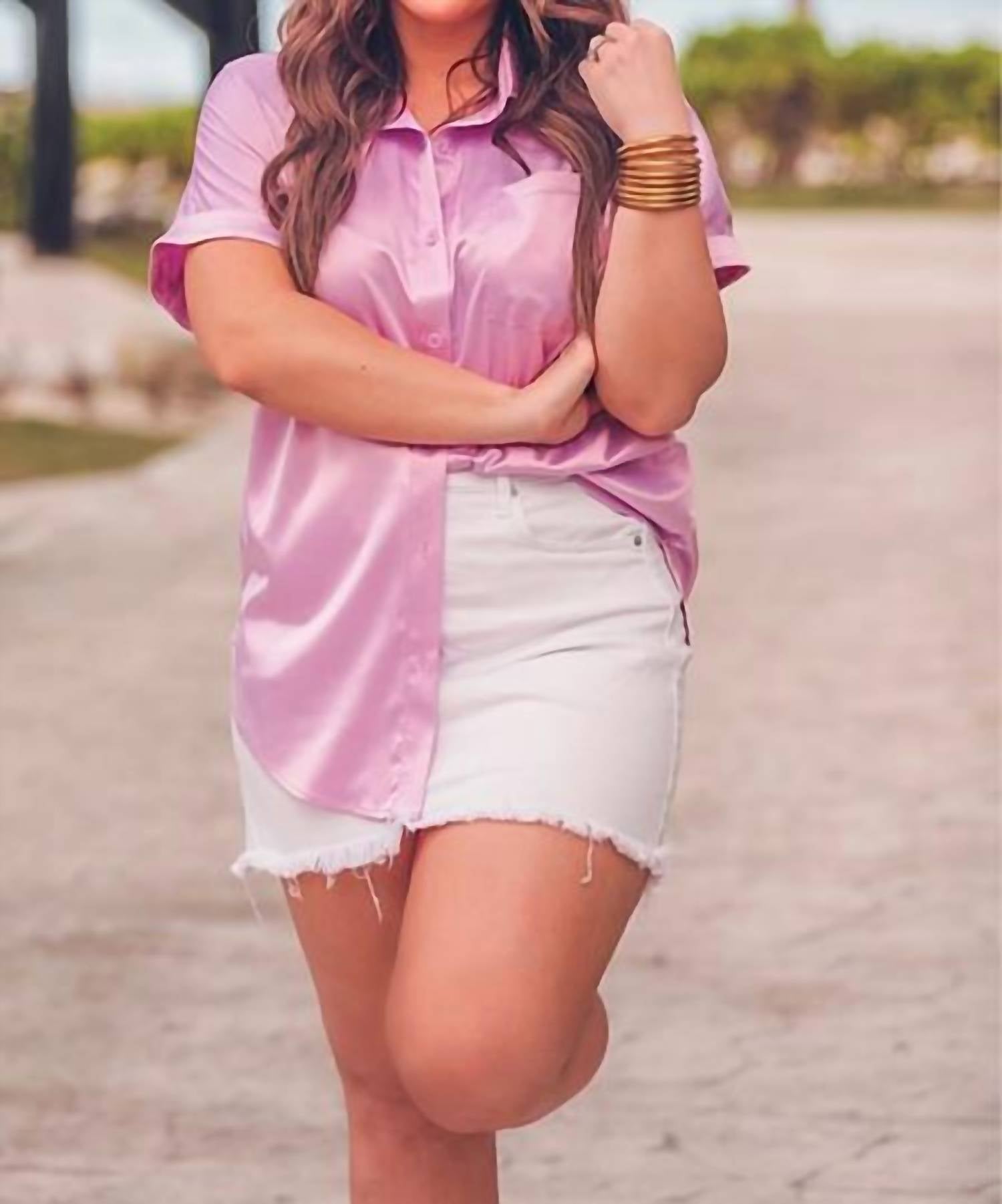 Jess Lea - Danica Short Sleeve Button Up Top