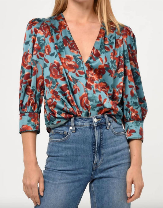 Lourdes Wrap Front Blouse