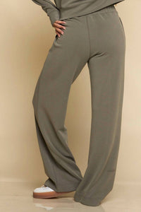 FUNDAMENTAL COAST Later On Rib Hi-waist Pants in grey - women's pants - alternate view
