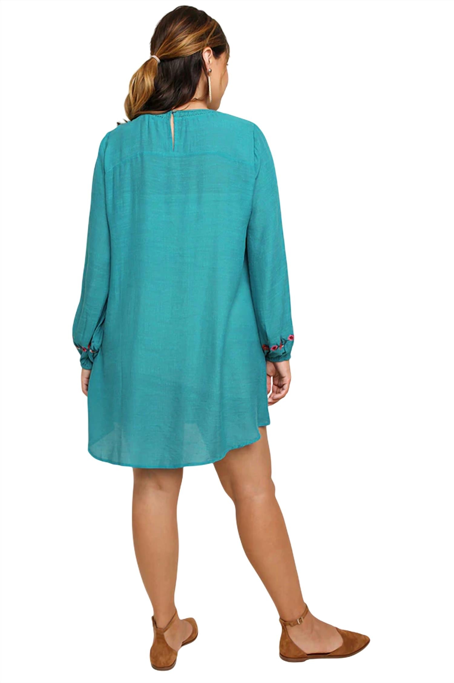 Umgee - Floral Embroidered Dress