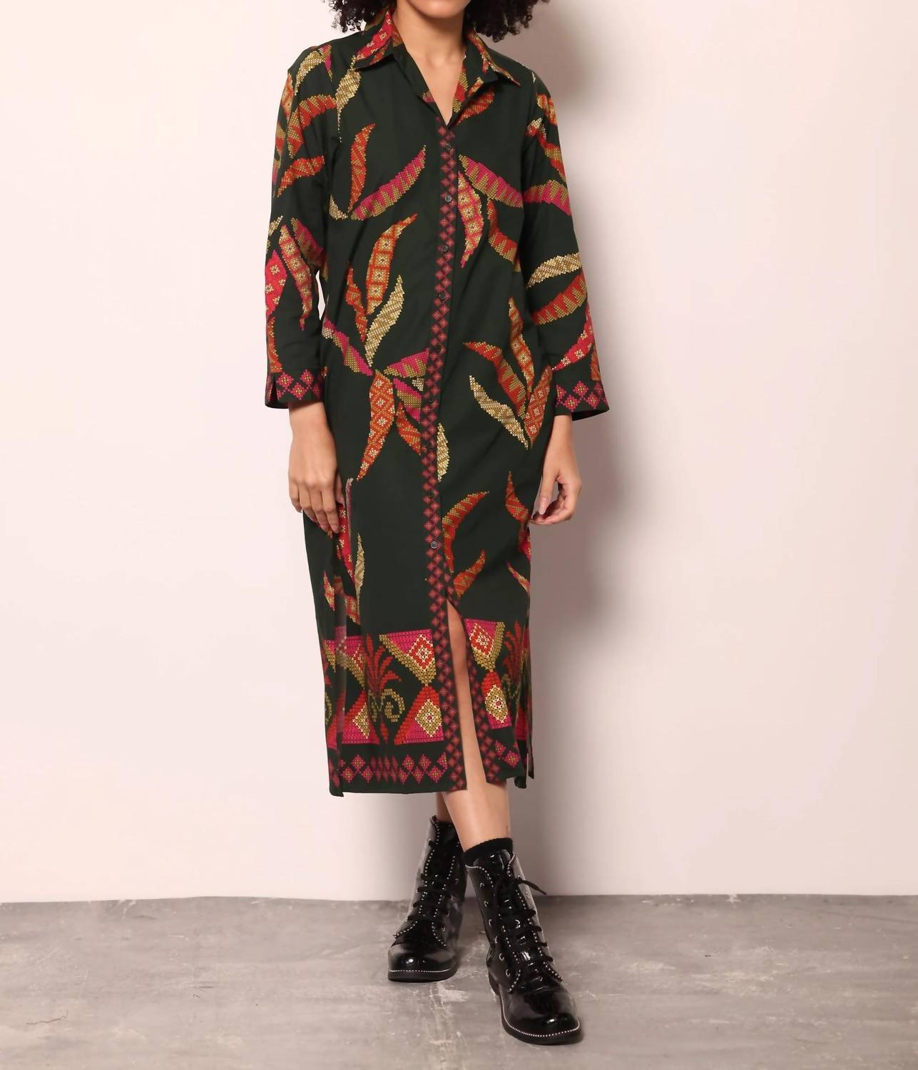 Maude Vivante - Forest Stitch Eliza Midi Dress