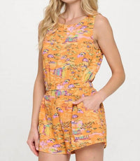 Meet Me In Santorini - Beachscape Tank & Short Set
