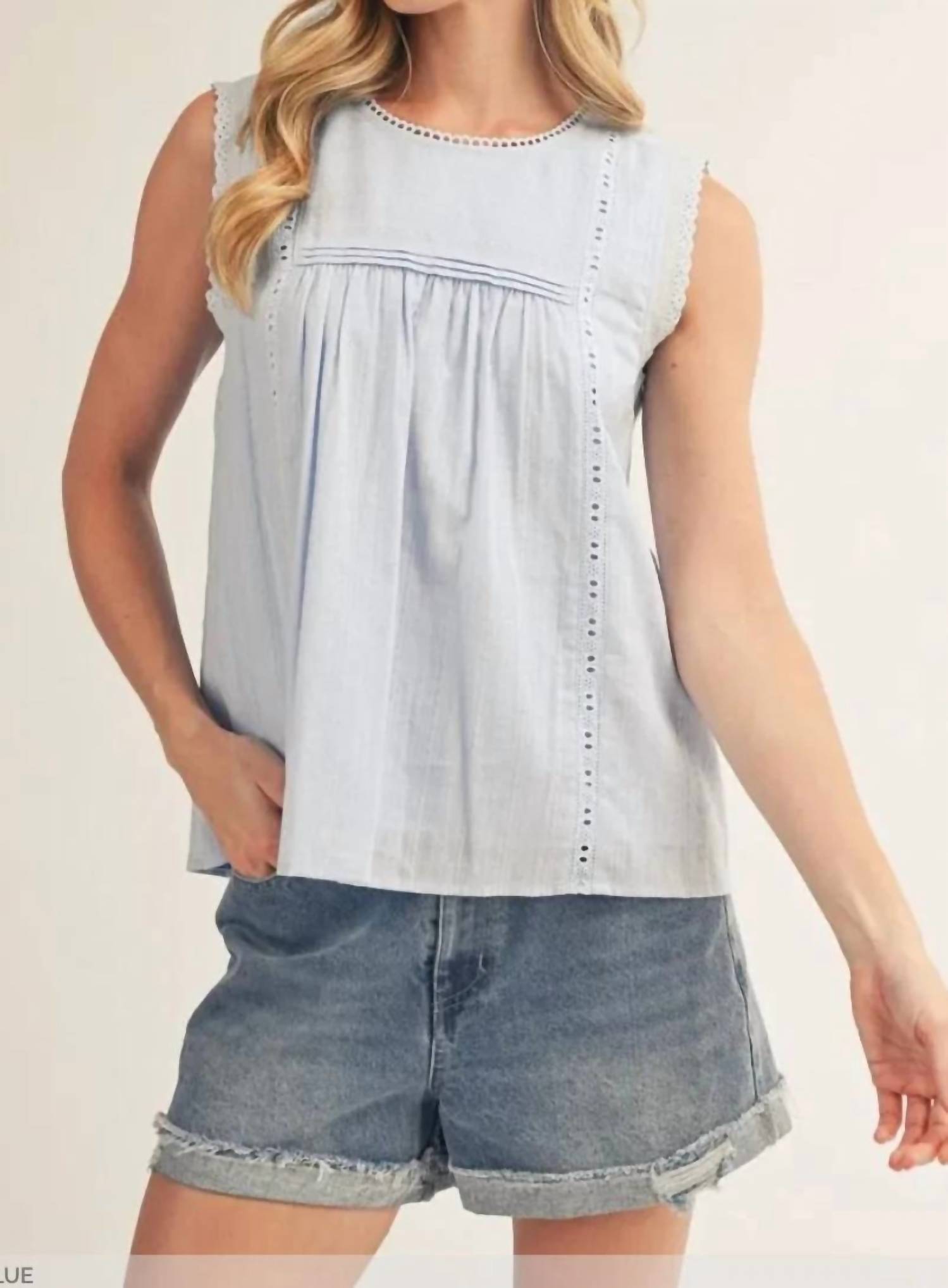 Jodifl - Eyelet Babydoll Shirt